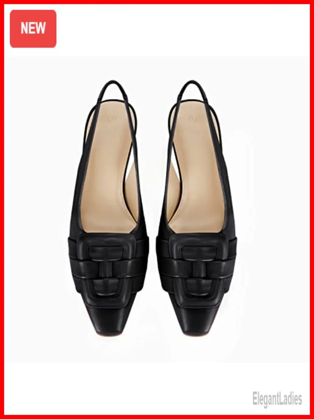 Womens Slingback Kitten Heels Pointed Closed Toe Dress Pumps